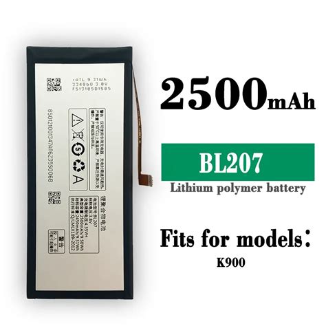 Original For Lenovo BL207 Battery Replacement For Lenovo K900 2500mAh