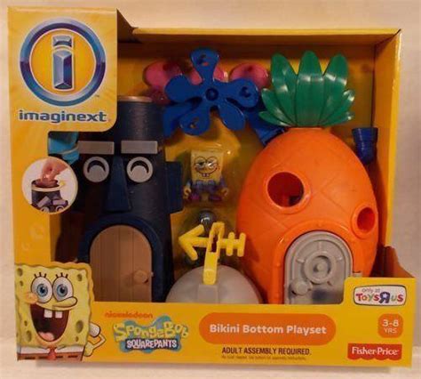 Spongebob Imaginext Bikini Bottom Playset Pineapple Squidward S House Rare