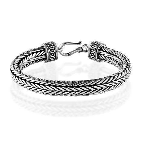 Mens Solid Silver Bracelet Heavy Discount Bellvalefarms