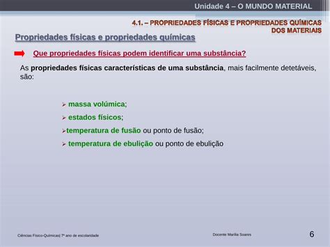 PDF 4 1 Propriedades físicas e propriedades químicas dos PDF