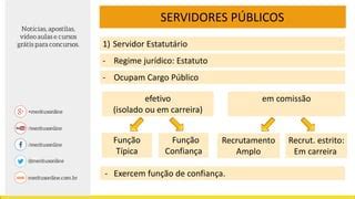 O Que É Servidor Público Estatutário - Direito Administrativo - Classificação dos Servidores Públicos | PDF