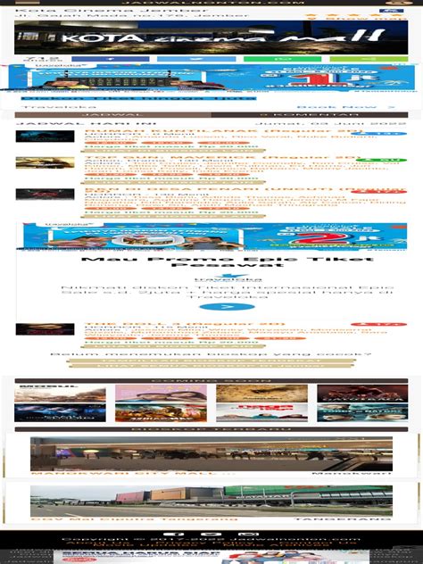 Jadwal Film Dan Harga Tiket Kota Cinema Jember Jember Hari Ini | PDF