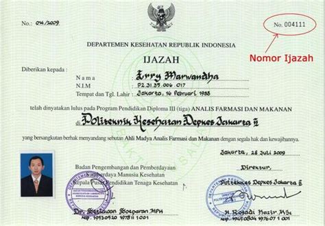 Letak Nomor Ijazah Satpam Cek Nomor Ijazah Satpam Bisnis Ijazah Images