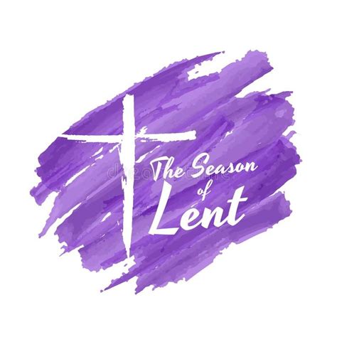 Season of Lent Banner with White Crucifix