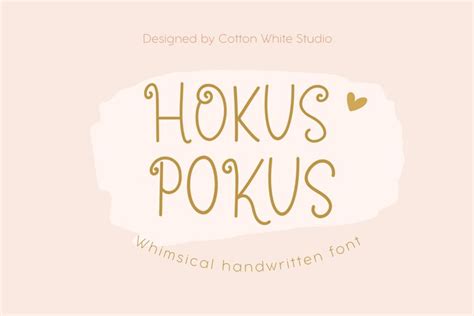 Hokus Pokus Fun And Cute Font