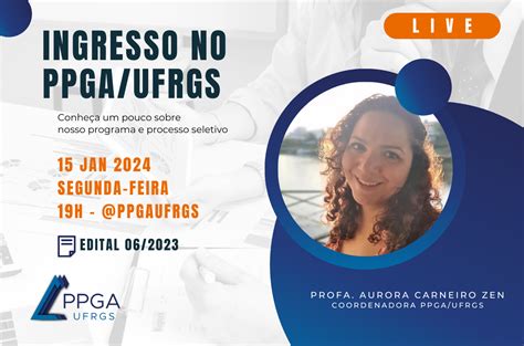 PPGA promove live informações sobre cursos de mestrado e doutorado