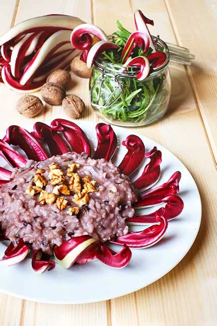 Risotto Al Radicchio Tardivo Di Treviso E Noci Mangiare Vegan Non