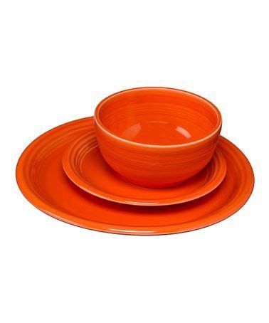 FIESTA Poppy Bistro Three Piece Dinnerware Set Dinnerware Set