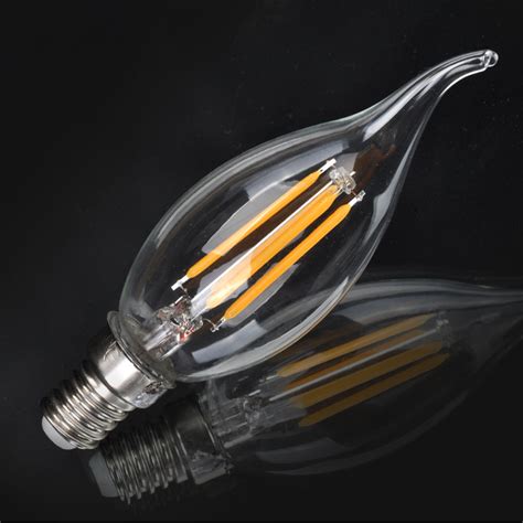 E14 Screw SES Retro Edison Filament LED Bulb Candelabra Flame Shaped