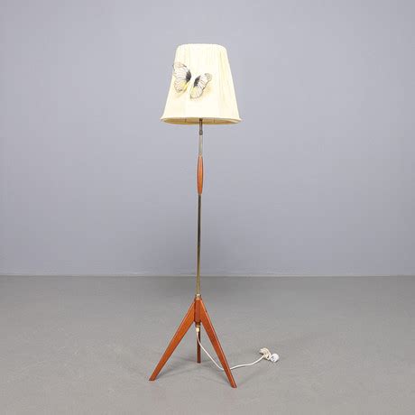 Golvlampa Teak Tal Belysning Lampor Golvlampor Auctionet