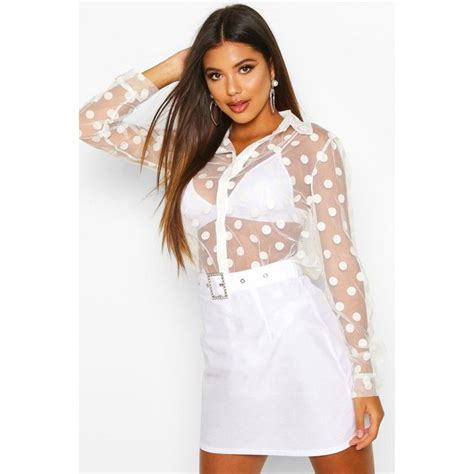 Chemise Col Montant Manches Longues Blanc Boohoo La Redoute