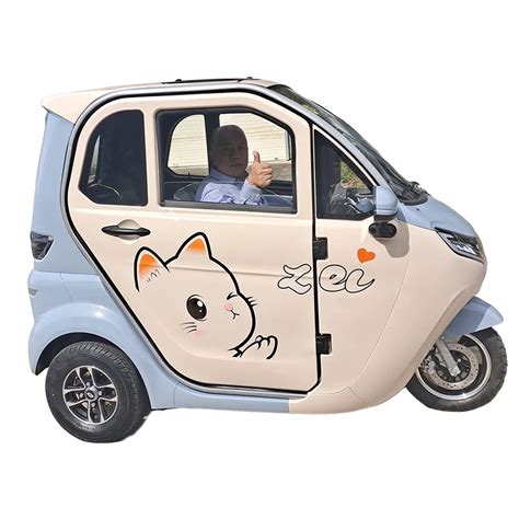 Enclosed Cabin E Trike Three Wheeler Electric Tricycle For Adults With