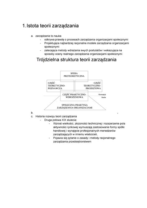 Podstawy Zarz Dzania Mo E Si Przyda Teorii Zarz Dzania A