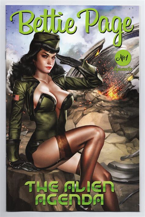 Bettie Page Alien Agenda Cover B Burns Dynamite Nm Imagine