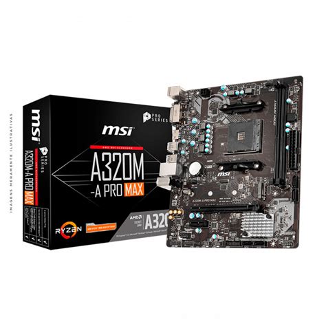 Placa Mãe Msi A320m A Pro Max Am4 Matx Ddr4 Techno Space