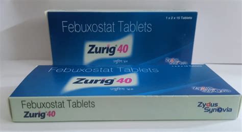 Zurig Mg Tablets Febuxostat Medicine Supplier Zydus Packaging