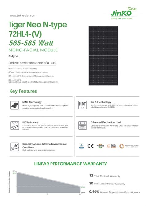 Panou Solar Jinko Tiger Neo 580W JKM580N 72HL4 V N Type