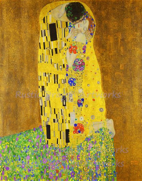 Gustav Klimt The Kiss 1908 Reproduction Digital