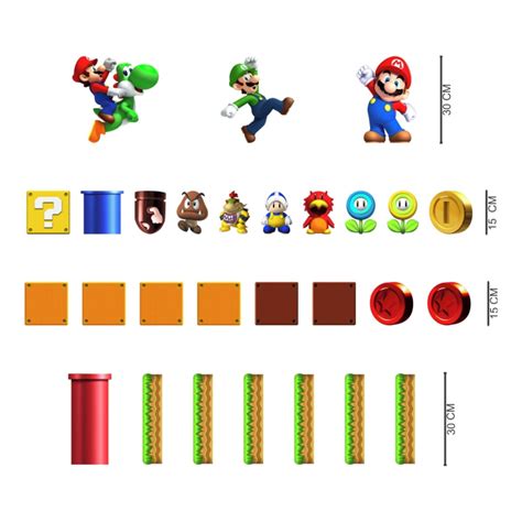 Kit Adesivos Super Mario Bros G Elo Produtos Especiais