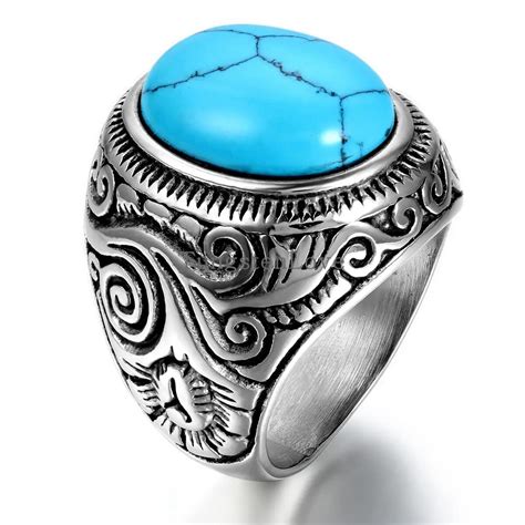 vintage Classic Retro Men's Ring Mens Jewelry Stainless Steel Rings ...