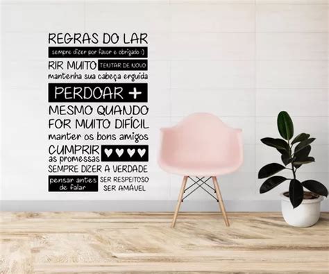 Adesivo Decorativo De Parede Tema Regras Do Lar Parcelamento Sem Juros