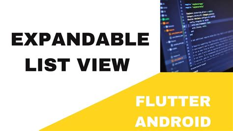 Flutter Android Expandable List View Tutorial Youtube