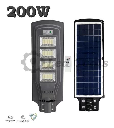 Lumin Ria P Blica Solar W Poste Rua Led Sensor Controle Frete Gr Tis