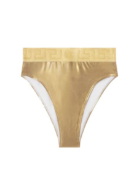 VERSACE LAMINATED BIKINI BOTTOM Eleonora Bonucci
