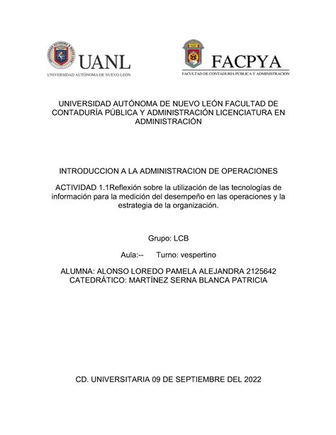 1 1 IAO actividad 1 1 introducción a la administración de operaciones