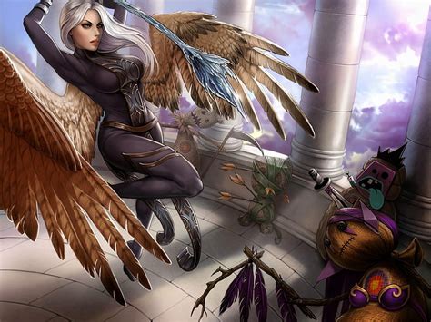 Kayle Wings Angel Legue Of Legends Game Woman Fantasy Girl Feather Hd Wallpaper Peakpx