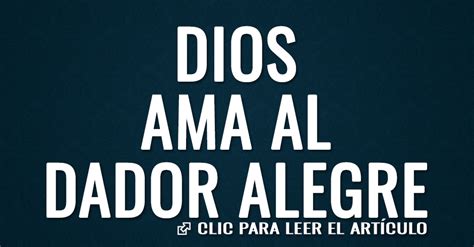 Dios ama al dador alegre | Restablecidos