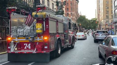 Fdny Engine 74 Responding From Temporary Quarters On West 77th Street