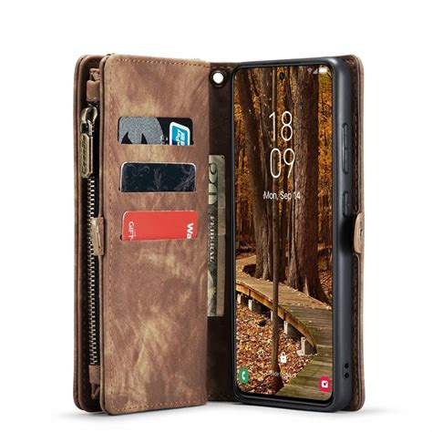 Multi Wallet Caseme Kort Samsung Galaxy S Plus Brun Elkj P