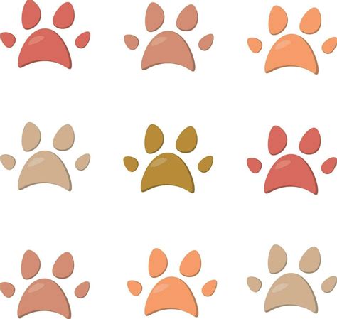 Animal Footprint Cat Paw Dog Paw Footprints Vector Set 27435538