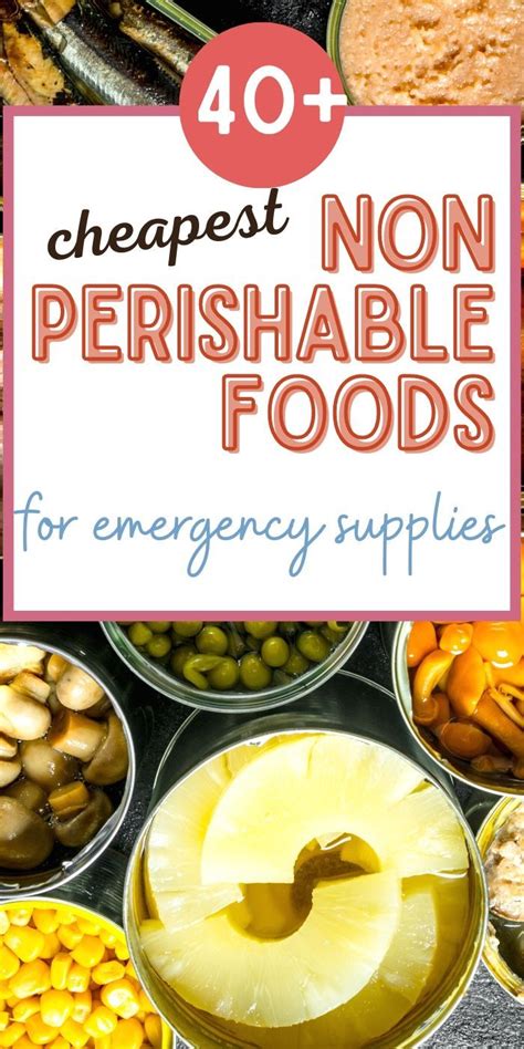 The Words Cheapest Non Perishable Foods For Emergency Supplies Are