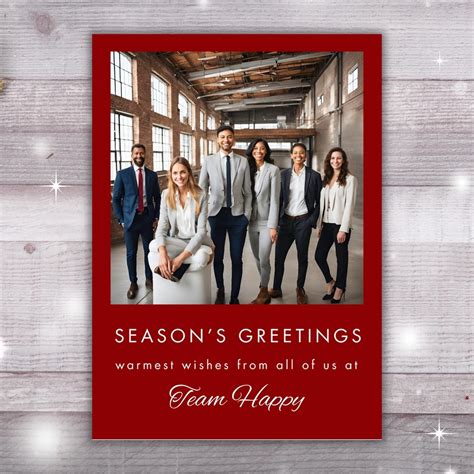 Business Christmas Company Holiday Card Corporate Greeting Card