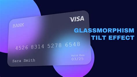 Credit Card With Glassmorphism Tilt Effect Using Html Css Tilt Js