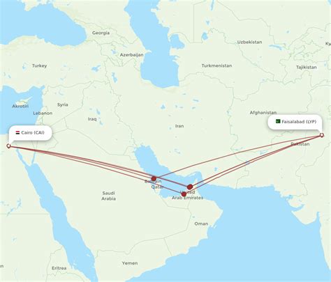 Flights From Cairo To Faisalabad CAI To LYP Flight Routes