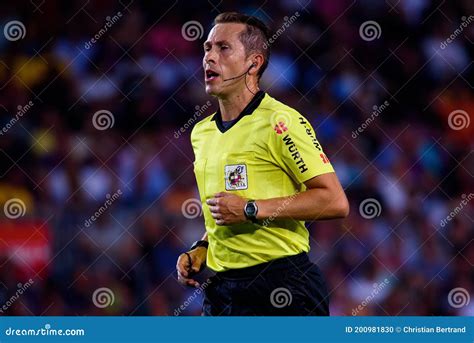 The Referee Gonzalez Gonzalez At The La Liga Match Between Fc Barcelona