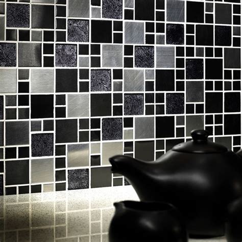 Verona Metallic Glass And Metal Mix Modular Mosaic G30031 The Cornwall Tile Company