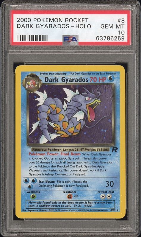 Dark Gyarados Team Rocket Unlimited Psa Price Guide