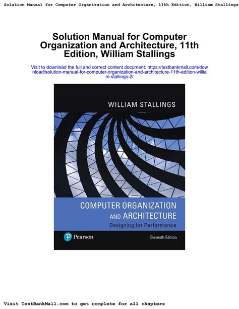 Solution Manual For Computer Organization And Architecture Th Edition