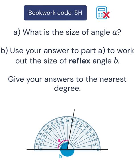 Bookwork Code H A What Is The Size Of Angle Studyx