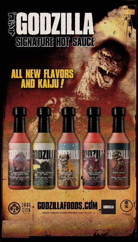 Kaiju News Outlet On Twitter New Jadecityfoods Godzilla Hot Sauces