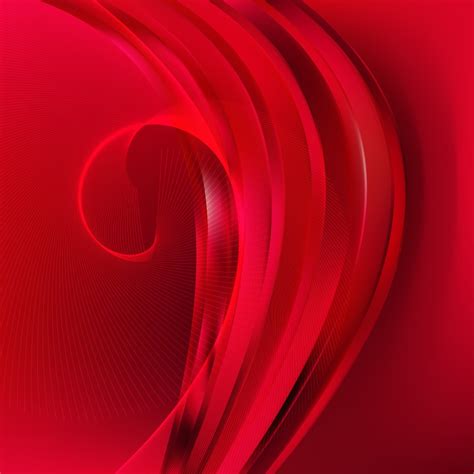 Free Abstract Red Wavy Lines Background