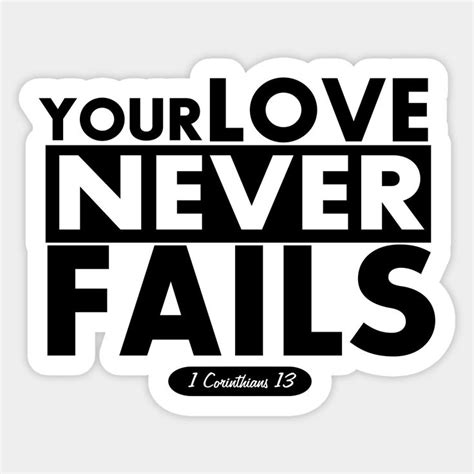 Bible Verse Sticker - 1 Corinthians 13 Love