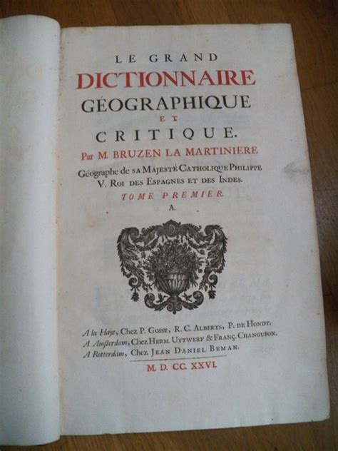 Bruzen De La Martini Re Le Grand Dictionnaire Catawiki