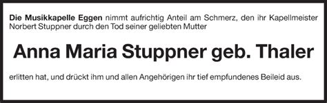 Anna Maria Stuppner Aus Deutschnofen Trauerhilfe It Das S Dtiroler