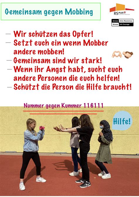 Mobbing Geht Alle An Willkommen Auf Der Realschule Plus Auf Karthause