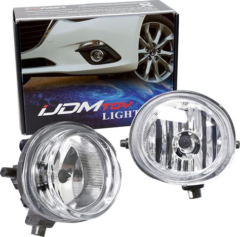 Amazon Ijdmtoy Pair Of Clear Lens Halogen Fog Lamps Compatible